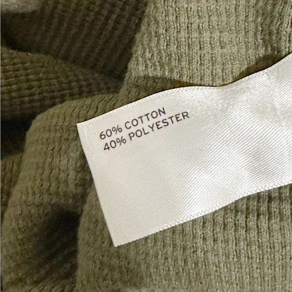 Duluth Trading Company Green Burly Thermal Waffle Knit Shirt Dress - Size Large - Picture 8 of 9